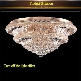 Moderna luce da soffitto in cristallo di lusso 9Moderna luce a cupola di assorbimento Diametro 80CM