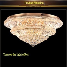 Moderna luce da soffitto in cristallo di lusso 9Moderna luce a cupola di assorbimento Diametro 80CM