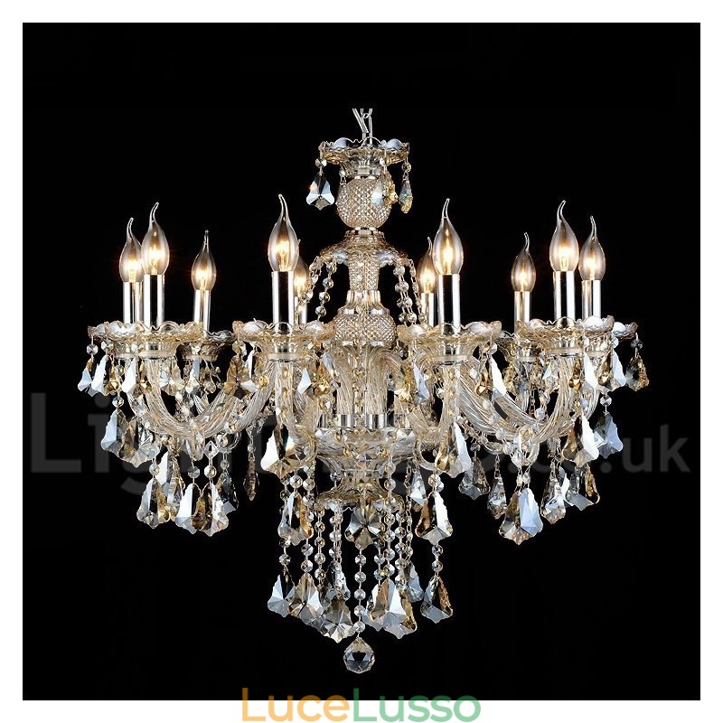 Lampada a sospensione color cristallo Cognac Cristallo Moderno Contemporaneo Tradizionale Classico Retro Lanterna Country