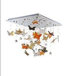 Lampada di cristallo Lampada di cristallo a farfalla circolare