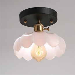 Lampada da soffitto in vetro con luci retrò da montare a filo
