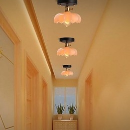 Lampada da soffitto in vetro con luci retrò da montare a filo