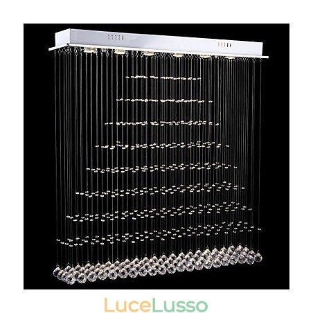 Lampadari di cristallo rettangolari, lampade a sospensione, lampade da soffitto Lampadari di cristallo rettangolari, lampade a sospensione, lampade da soffitto