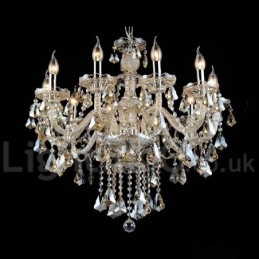 Lampada a sospensione color cristallo Cognac Cristallo Moderno Contemporaneo Tradizionale Classico Retro Lanterna Country
