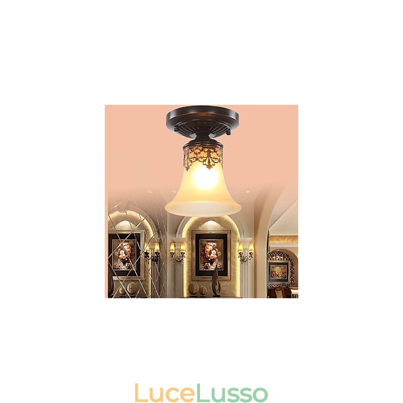 Lampada a cupola con luce assorbita rurale classica di tipo europeo