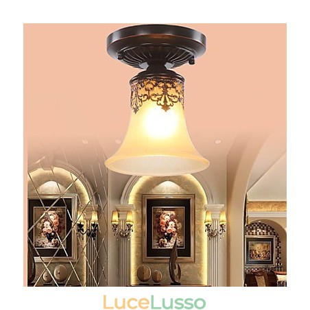 Lampada a cupola con luce assorbita rurale classica di tipo europeo Lampada a cupola con luce assorbita rurale classica di tipo europeo