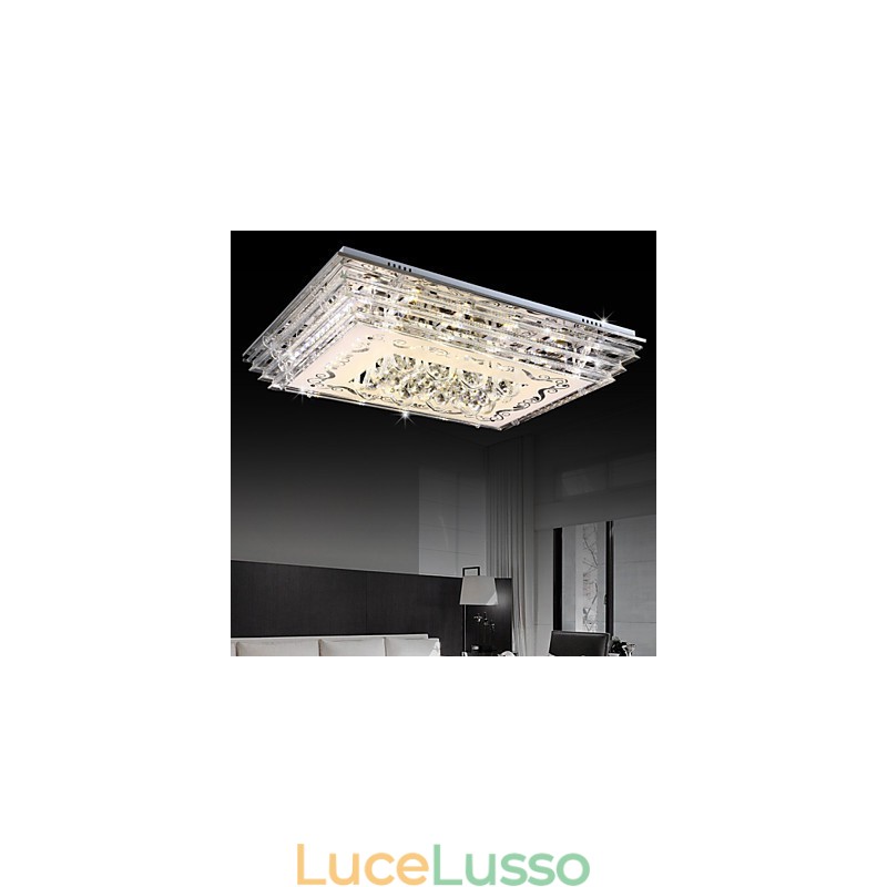 Lampada da soffitto a tre colori con telecomando, moderna e contemporanea, in vetro