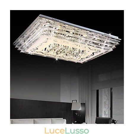 Lampada da soffitto a tre colori con telecomando, moderna e contemporanea, in vetro Lampada da soffitto a tre colori con telecomando, moderna e contemporanea, in vetro