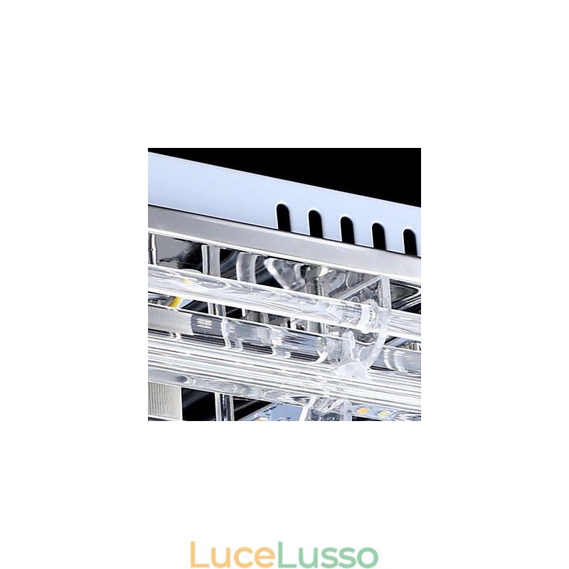 Lampada da soffitto a tre colori con telecomando, moderna e contemporanea, in vetro