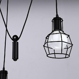 Lanterna retrò vintage classica tradizionale in stile country mini, dipinta in metallo, lampada a sospensione da pranzo