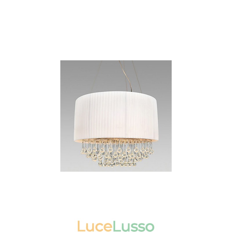 Plafoniera in cristallo con 5 luci