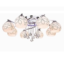 Lampadario moderno in cristallo Living 8 luci