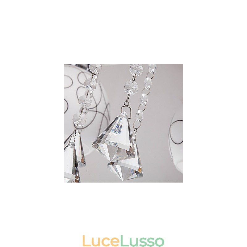 Lampadario moderno in cristallo Living 8 luci