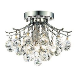 Moderne luci da soffitto a 3 luci con perline di cristallo