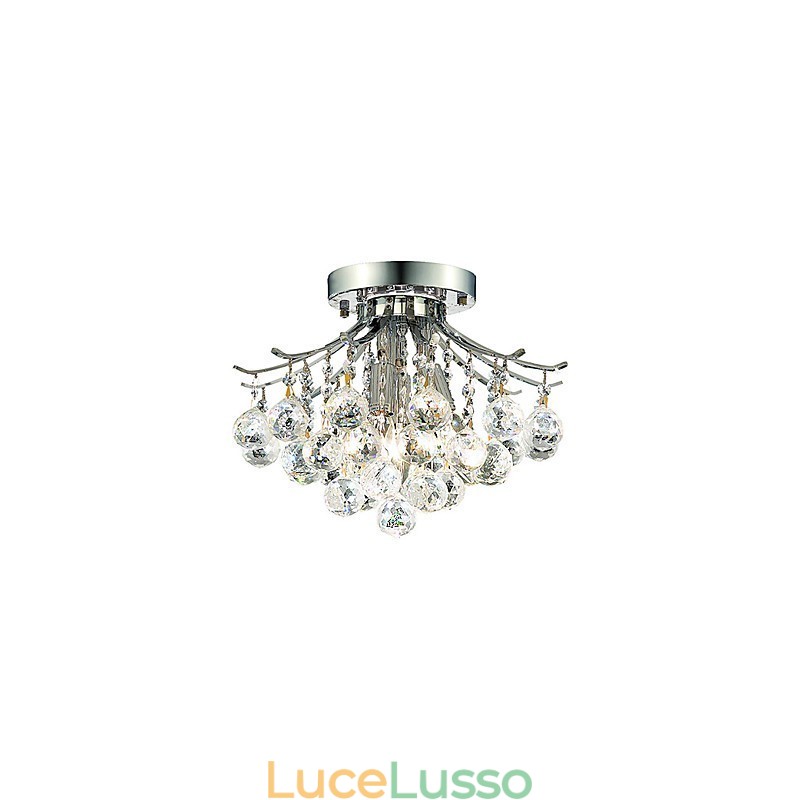 Moderne luci da soffitto a 3 luci con perline di cristallo