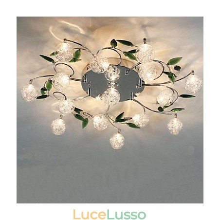Lampada da soffitto in cristallo verde Lampada rotonda Air Lights Lampada in ferro Lampada da soffitto in cristallo verde Lampada rotonda Air Lights Lampada in ferro