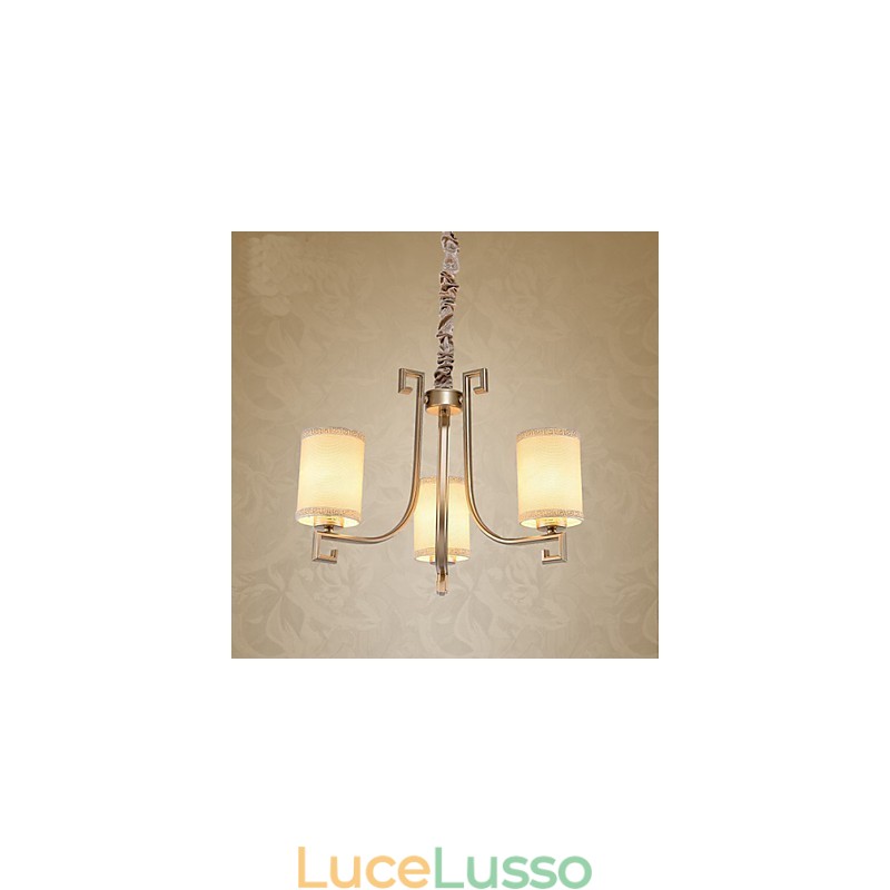 Lampadario in stile cinese in ferro e rame, imitazione lampade ad aria