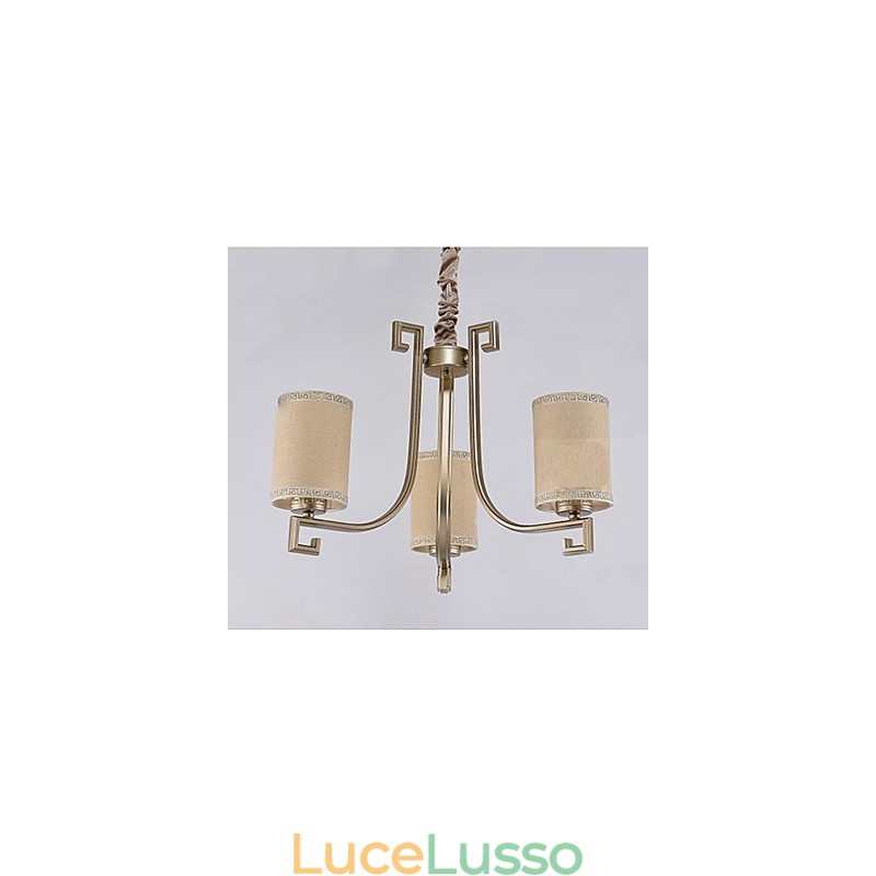 Lampadario in stile cinese in ferro e rame, imitazione lampade ad aria