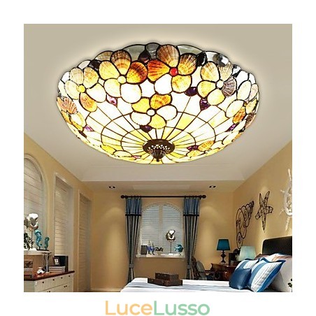 Le conchiglie del Mar Mediterraneo assorbono la luce della cupola Camino rurale 50 cm di diametro Le conchiglie del Mar Mediterraneo assorbono la luce della cupola Camino rurale 50 cm di diametro