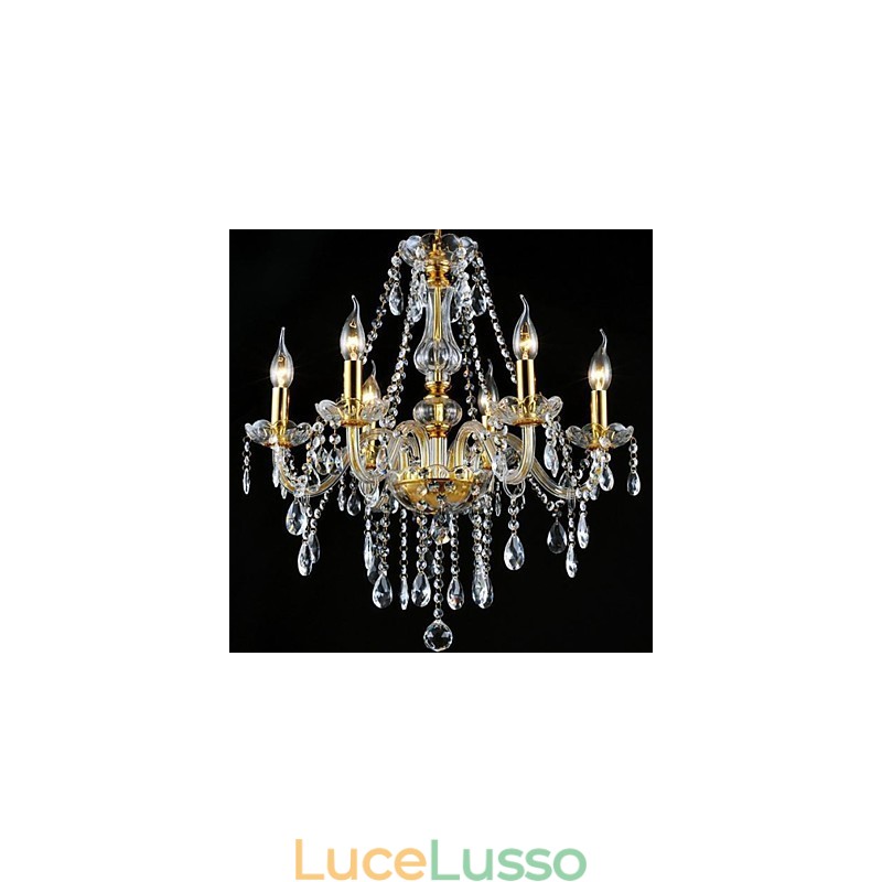 Lampadario in cristallo elettroplaccato moderno contemporaneo tradizionale classico