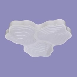 Plafoniere 3 luci artistiche in acciaio inox placcato