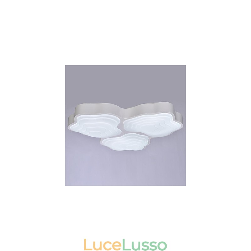 Plafoniere 3 luci artistiche in acciaio inox placcato
