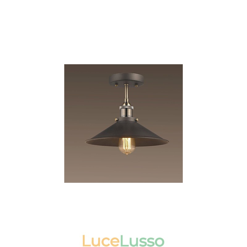 Lampada da soffitto vintage Mini Edison 1 luce in metallo da montare a filo