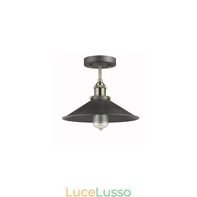 Lampada da soffitto vintage Mini Edison 1 luce in metallo da montare a filo