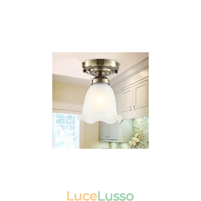 Faretti da incasso in metallo elettroplaccato in stile mini classico tradizionale