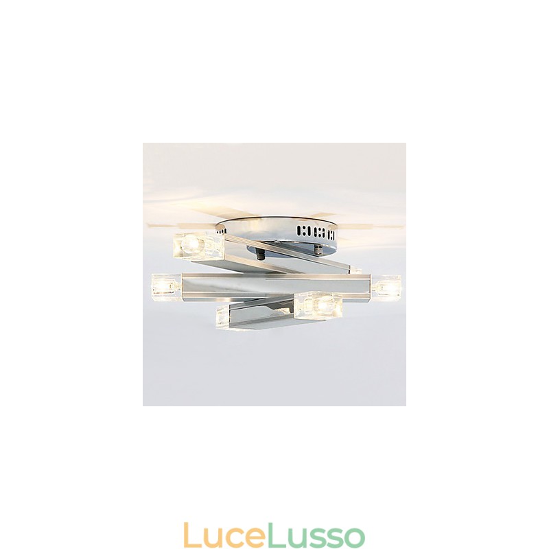 Moderna plafoniera con 6 luci dal design chic