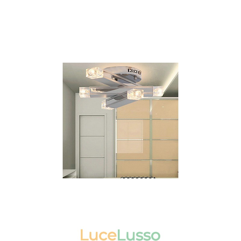 Moderna plafoniera con 6 luci dal design chic