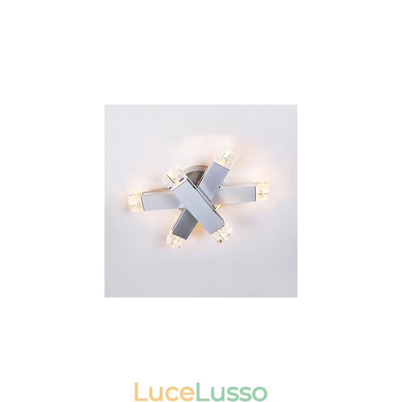 Moderna plafoniera con 6 luci dal design chic