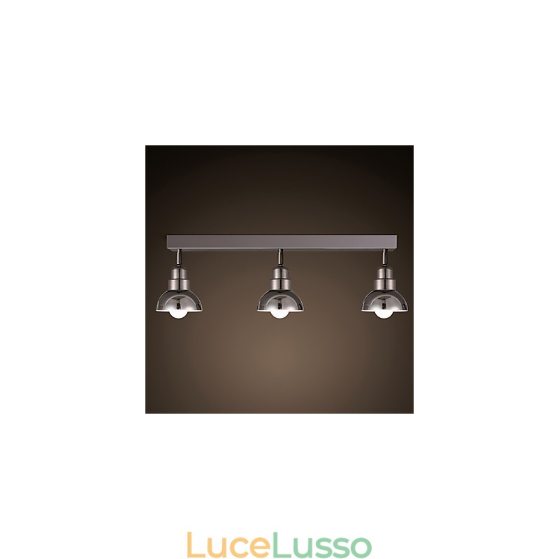 Lampada da soffitto a forma di triangolo in vetro bianco con telaio in alluminio, moderna e alla moda