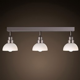 Lampada da soffitto a forma di triangolo in vetro bianco con telaio in alluminio, moderna e alla moda