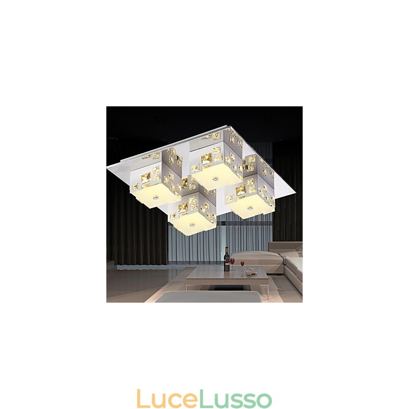 Lampada da soffitto 4 luci moderna semplice artistica
