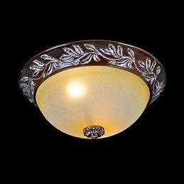 Lampada da soffitto in vetro bianco giallo resina argento intaglio classico europeo