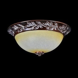 Lampada da soffitto in vetro bianco giallo resina argento intaglio classico europeo