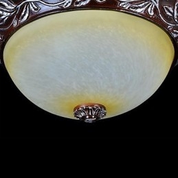 Lampada da soffitto in vetro bianco giallo resina argento intaglio classico europeo