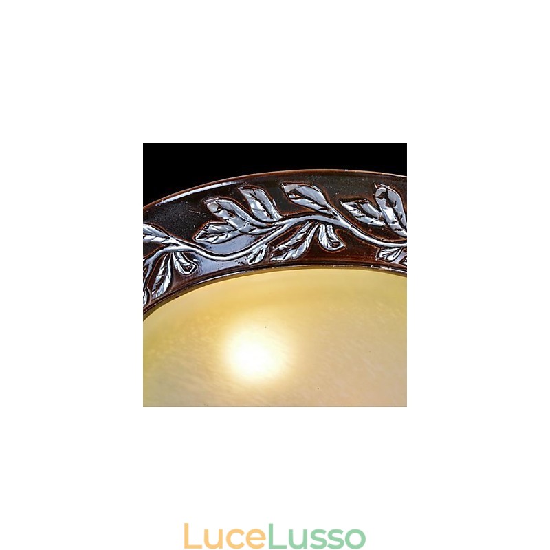 Lampada da soffitto in vetro bianco giallo resina argento intaglio classico europeo