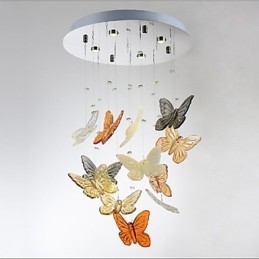 Lampada di cristallo Lampada di cristallo circolare a farfalla 4