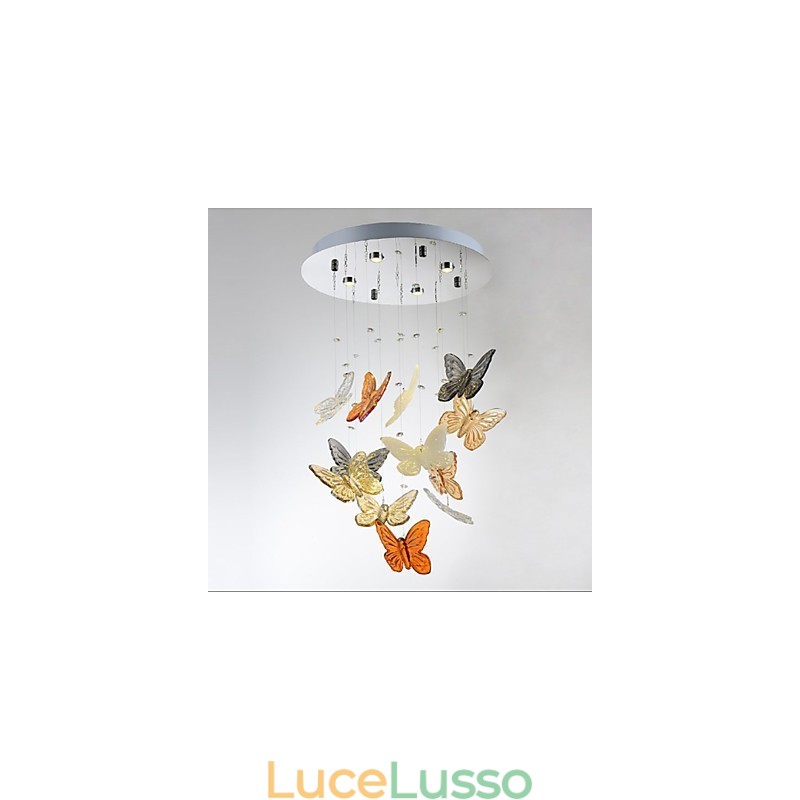 Lampada di cristallo Lampada di cristallo circolare a farfalla 4