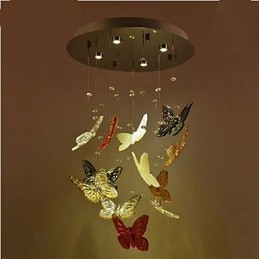 Lampada di cristallo Lampada di cristallo circolare a farfalla 4