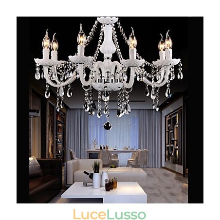 Lampadario Cristallo Moderno 6 Luci Contemporaneo Vetro Lampadario Cristallo Moderno 6 Luci Contemporaneo Vetro