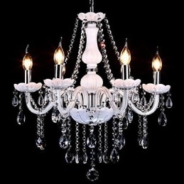 Lampadario Cristallo Moderno 6 Luci Contemporaneo Vetro