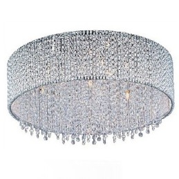 Lampada da soffitto in cristallo con 10 luci