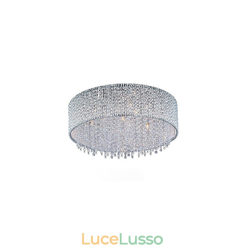 Lampada da soffitto in cristallo con 10 luci