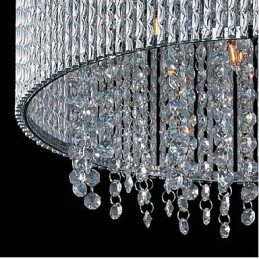 Lampada da soffitto in cristallo con 10 luci