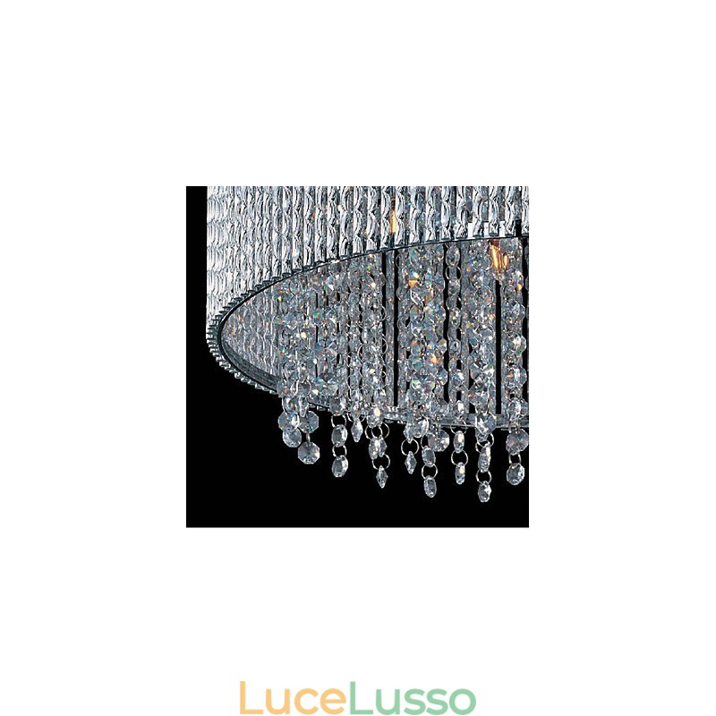 Lampada da soffitto in cristallo con 10 luci
