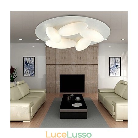 Moderno montaggio a filo con 5 luci (attacco lampadina G9) Moderno montaggio a filo con 5 luci (attacco lampadina G9)