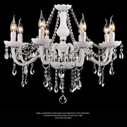 Lampadario Cristallo Moderno 8 Luci Contemporaneo Vetro